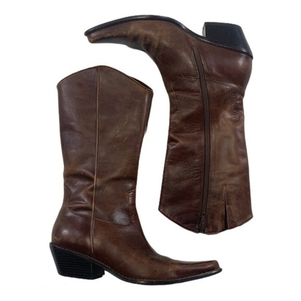 Matisse Brown Leather Pointed-Toe Western Boot - Picture 8 of 8